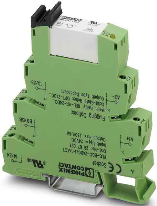 Phoenix Contact - PLC-BSC- 24DC/21-21 - Socle pour relais PLC-BSC- 24DC/21-21