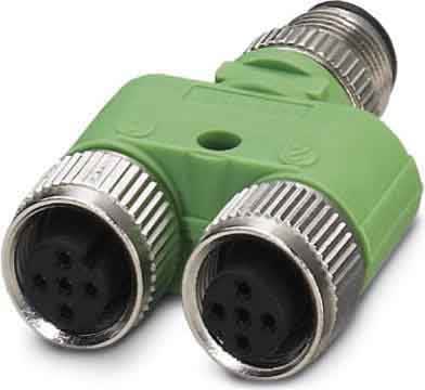 Phoenix Contact - Répartiteur en Y, 3 pôles, M12 mâle droit, M12 femelle droit, A