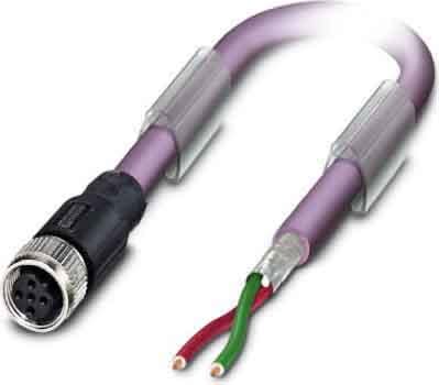 Phoenix Contact - Câble capt./act., 2 pôles, PROFIBUS, M12 femelle droit, Ext. Libre, B, 15 m