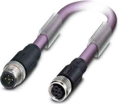 Phoenix Contact - Câble capt./act., 2 pôles, PROFIBUS, M12 mâle droit, M12 femelle droit, B, 10 m