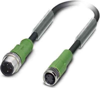 Phoenix Contact - Câble capt./act., 3 pôles, PUR, M12 mâle droit, M8 femelle droit, A, 3 m