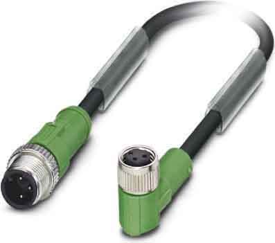 Phoenix Contact - Câble capt./act., 3 pôles, PUR, M12 mâle droit, M8 femelle coudé, A, 3 m