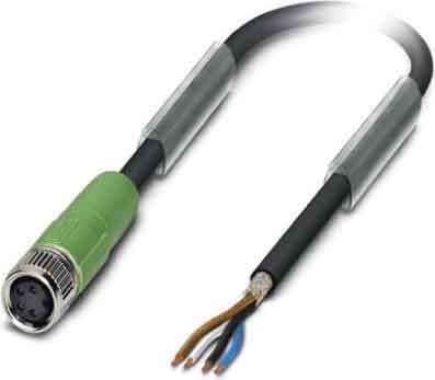 Phoenix Contact - Câble capt./act., 4 pôles, PUR, M8 femelle droit, Ext. Libre, A, 3 m