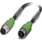 Phoenix Contact - Câble capt./act., 4 pôles, PUR, blindé, M12 mâle droit, M12 fem. droit, A, 0,6 m