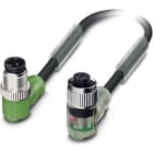 Phoenix Contact - Câble capt./act., 4 pôles, PUR, M12 mâle coudé, M12 femelle coudé, A, 1,5 m