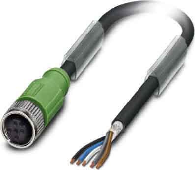 Phoenix Contact - Câble capt./act., 5 pôles, PUR, M12 femelle droit, Ext. Libre, A, 5 m