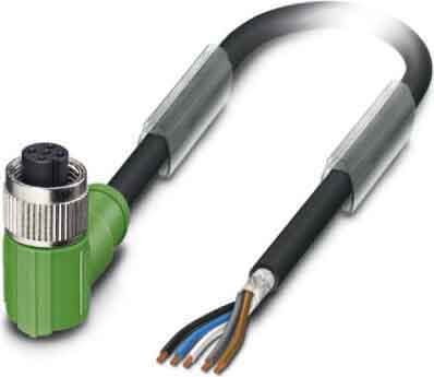 Phoenix Contact - Câble capt./act., 5 pôles, PUR, M12 femelle coudé, Ext. Libre, A, 10 m