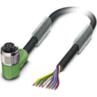 Phoenix Contact - Câble capt./act., 8 pôles, PUR, M12 femelle coudé, Ext. Libre, A, 5 m