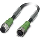 Phoenix Contact - Câble capt./act., 8 pôles, PUR, M12 mâle droit, M12 femelle droit, A, 3 m