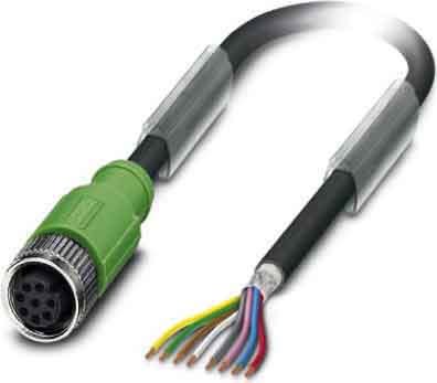 Phoenix Contact - Câble capt./act., 8 pôles, PUR, M12 femelle droit, Ext. Libre, A, 10 m