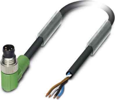 Phoenix Contact - Câble capt./act., 4 pôles, PUR, M8 mâle coudé, Ext. Libre, A, 5 m