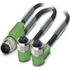 Phoenix Contact - Câble capt./act., 3 pôles, PUR, M12 mâle droit, M12 femelle coudé, A, 3 m