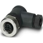 Phoenix Contact - Connecteur M12, codage A, femelle coudé, 4 pôles, à visser, Pg 7, diam. 4 à 6 mm