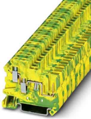 Phoenix Contact - UT 2,5-TWIN/1P-PE - Bloc de jonction COMBI avec raccordement à la terre