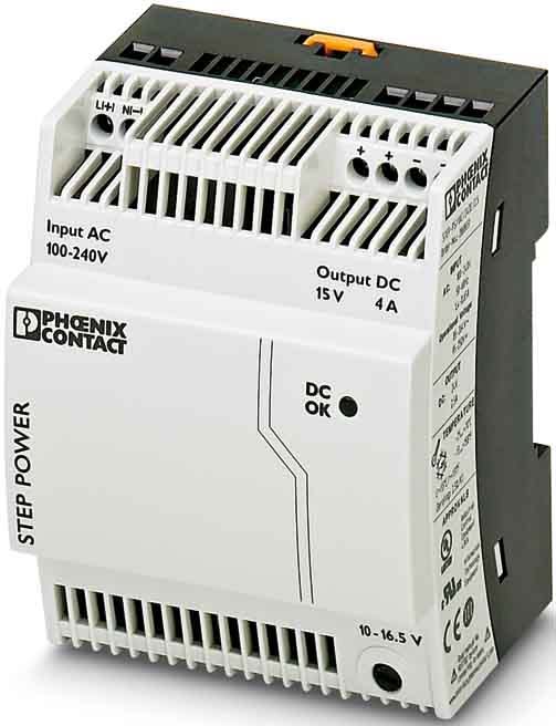 Phoenix Contact - STEP-PS/ 1AC/15DC/4 - Alimentation modulaire Mono 230VAC/15VDC - 4A