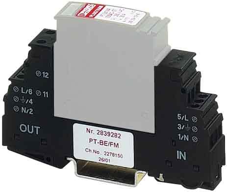 Phoenix Contact - PT-BE/FM - MAINS-PLUGTRAB - Embase pour parafoudre bipolaire avec contact o/f