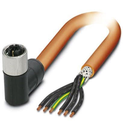 Phoenix Contact - Câble POWER, 6 pôles, PVC, blindé, M12 femelle coudé, Ext. Libre, M, 3 m