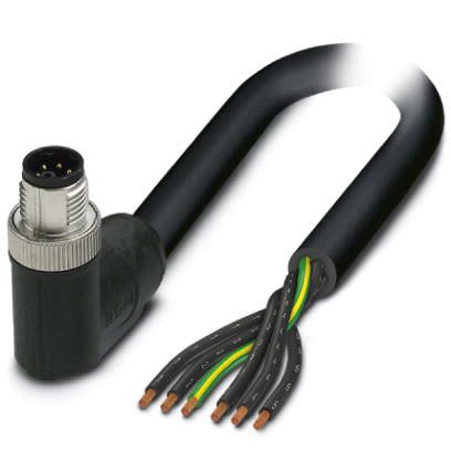 Phoenix Contact - Câble POWER, 6 pôles, PUR, M12 mâle coudé, Ext. Libre, M, 5 m