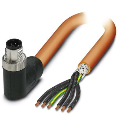 Phoenix Contact - Câble POWER, 6 pôles, PVC, blindé, M12 mâle coudé, Ext. Libre, M, 10 m