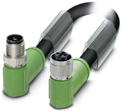 Phoenix Contact - Câble POWER, 4 pôles, PUR, blindé, M12 mâle coudé, M12 femelle coudé, T, 3 m