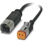 Phoenix Contact - Câble capt./act., 2 pôles, PUR, DEUTSCH mâle, DEUTSCH femelle, A, 0,3 m