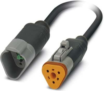 Phoenix Contact - Câble capt./act., 3 pôles, PUR, DEUTSCH mâle, DEUTSCH femelle, A, 0,6 m