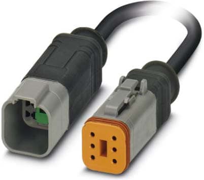 Phoenix Contact - Câble capt./act., 6 pôles, PUR, DEUTSCH mâle, DEUTSCH femelle, A, 0,3 m