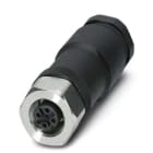 Phoenix Contact - Connecteur M12, cod. A, fem. droit, 5P, à visser, bague inox, 2.1 à 3/4 à 5.2 mm