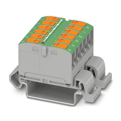 Phoenix Contact - PTVFIX 12X2,5-NS35A GN - Bloc répartiteur PTFIX