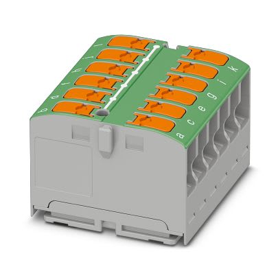 Phoenix Contact - PTVFIX 12X2,5 GN - Bloc répartiteur PTFIX