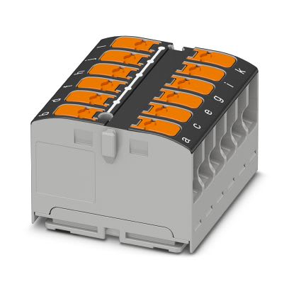 Phoenix Contact - PTVFIX 12X2,5 BK - Bloc répartiteur PTFIX