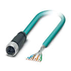Phoenix Contact - Câble Bus, 8 pôles, Ethernet CAT6, M12 femelle droit, Ext. Libre, X, 2 m