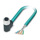 Phoenix Contact - Câble Bus, 8 pôles, Ethernet CAT6, M12 femelle coudé, Ext. Libre, X, 1 m