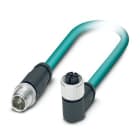 Phoenix Contact - Câble Bus, 8 pôles, Ethernet CAT6, M12 mâle droit, M12 femelle coudé, X, 1 m