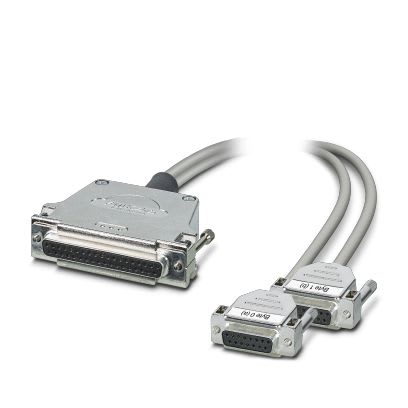 Phoenix Contact - Câble préconfectionné, SUB-D femelle 37 p. vers 2 SUB-D femelle 15 p. ET200SP HA