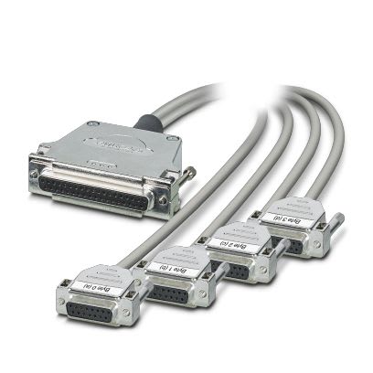 Phoenix Contact - Câble préconfectionné, SUB-D femelle 37 p. vers 4 SUB-D femelle 15 p. ET200SP HA