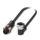 Phoenix Contact - Câble capt./act., 5 pôles, PUR, M12 mâle droit, M12 femelle coudé, A, 0,3 m