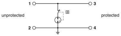 Phoenix Contact - TTC-6-GDT-C-110AC-PT-I - Parafoudre à éclateur à gaz - D1/C2 - 110 VDC Push-in