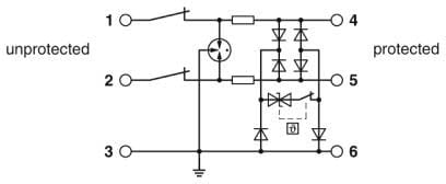 Phoenix Contact - TTC-6-3-HF-M-12DC-UT-I - Parafoudre 3 fils HF 12VDCVissé/Vissé