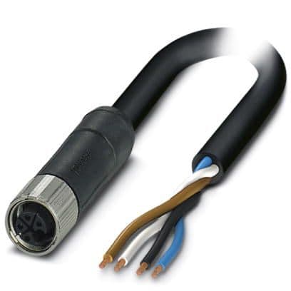 Phoenix Contact - Câble POWER, 4 pôles, PUR, M12 femelle droit, Ext. Libre, L, 10 m