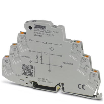 Phoenix Contact - TTC-6-2X1-24DC-PT - Parafoudre 2 fils TOR 24VDC Push-in