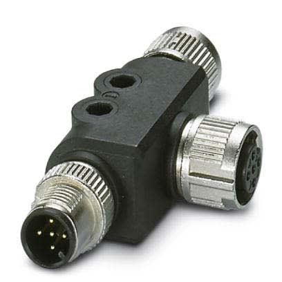 Phoenix Contact - Répart. en T, 5 pôles, CANopen, M12 femelle droit, M12 mâle & femelle droit, A