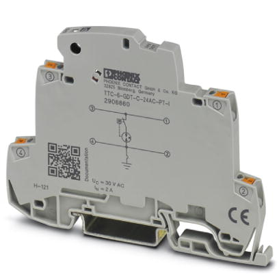 Phoenix Contact - TTC-6-GDT-C-24AC-PT-I -  Parafoudre à éclateur à gaz - D1/C2 -  24VDC  Push-in