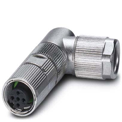 Phoenix Contact - Connecteur M12, cod. A, femelle coudé, 5P, à sertir, blindé, diam. 4.5 à 7.5 mm