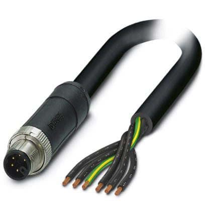 Phoenix Contact - Câble POWER, 6 pôles, PVC, M12 mâle droit, Ext. Libre, M, 5 m
