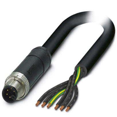 Phoenix Contact - Câble POWER, 6 pôles, PVC, M12 mâle droit, Ext. Libre, M, 10 m