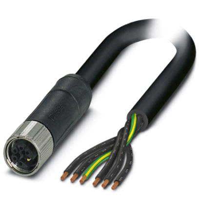 Phoenix Contact - Câble POWER, 6 pôles, PUR, M12 femelle droit, Ext. Libre, M, 10 m