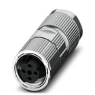 Phoenix Contact - Connecteur M12, cod. D, femelle droit, 4P, à sertir, blindé, diam. 4.5 à 7.5 mm