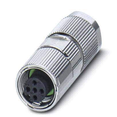Phoenix Contact - Connecteur M12, cod. A, femelle droit, 5P, à sertir, blindé, diam. 4.5 à 7.5 mm