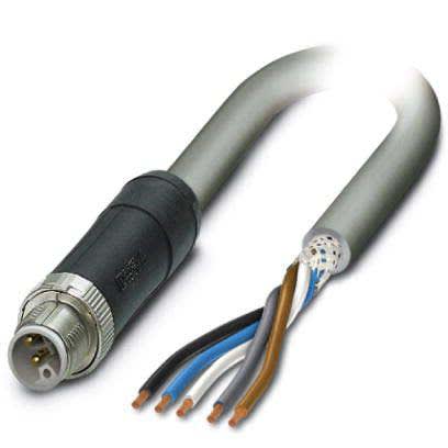 Phoenix Contact - Câble POWER, 5 pôles, PUR, blindé, M12 mâle droit, Ext. Libre, L, 3 m